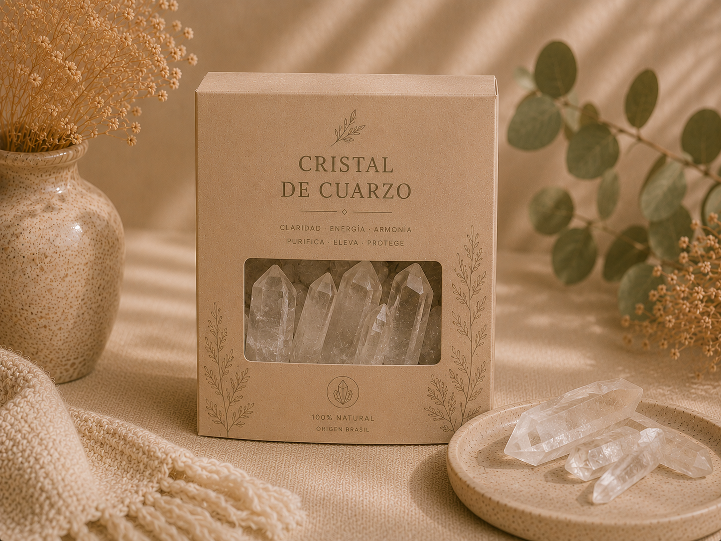 Cristal de Cuarzo Obelisco x 1